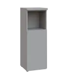 MHN 3 - 4DN kancelářská skříň, 1-dveřová/nika, levá, 1120x400x400, šedá